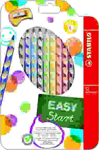 НАБОР ЦВЕТНЫХ КАРАНДАШЕЙ EASYcolors/ EASY Start, 12 ЦВ, С ТОЧИЛКОЙ, ДЛЯ ЛЕВШЕЙ, В КАРТОНЕ